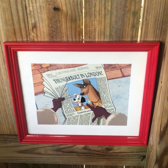Framed Print 101 Dalmatians Thunderbolt in London in Newspaper - Picture 1 of 2